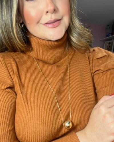 Colar Esfera Dourado - Imagem 3